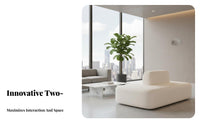 Creative Shape Double-Sided Island Bench Modern Aesthetic Commercial Furniture Easy Setup Lobby Seating High Weight Capacity for Interior Designers, Business Owners, Office Managers, Reception Area, Retail shop, Waiting Room