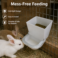 Small Animal Hutch Feeder, Automatic Pet Feeder, Hanging Pet Food Dispenser for Bunnies Guinea Pigs, Washable Antignaw Design