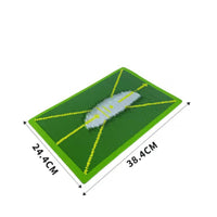 Portable Sequin Golf Hitting Mat Sturdy Rubber Base Golf Swing Path Mat Non-Slip Swing Path Analyzer Shock Absorbing for Golfers, Beginners, Home