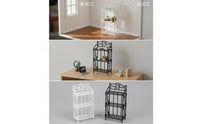 Miniature Shelf with Scrollwork Classic 1/12 Miniature Display Rack Solid Colour Furniture for Tabletop Photography