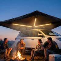 Wide Coverage 270-Degree Awning Waterproof 270 Degree Awning Fold-out Camping Shelter Weather-Resistant for Overlanders, Campers, SUV