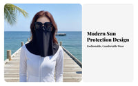 Ice Silk Face Cover Breathable Ice Silk Full Face Cover Cooling Sun Protection Cover Lightweight Cooling Sun Cover Quick Dry