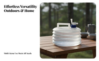 Foldable Water Jug with Spigot Leak-Secure Foldable Spigot Water Jug Camping Equipment for Campers, Hikers, Road Trips, Picnics