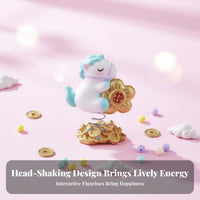 Cute Pig Bobblehead Sturdy Shaking Head Pig Doll Resin Piggy Figure for Children, Collectors, Home Decor, Office, Bedroom
