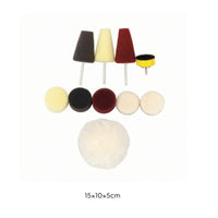 10 Pieces Mounted Polishing Sponge with Metal Stem Soft-Textured Drill Polishing Kit Versatile Foam Detailing Pads Easy to Use for Car Detailers, DIYers, Household Cleaning