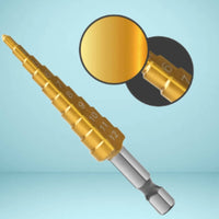 Self-Centering Acoustic Guitar Pickup Installation Tool High Speed Steel Guitar End Pin Hole Drill Precise Positioning 3-12mm Tapered Drill Bit Even Drilling for Luthiers, Guitarists, Instrument Maintenance