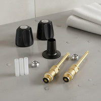 Three Handle Faucet Rebuild Kit Easy to Install Faucet Rebuild Trim Set Reliable Performance Washroom Hardware for Repair