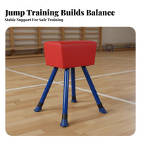 Padded Top Gymnastics Jump Ing Buck Non-Slip Feet Jumping Training Equipment Multiple Sizes Available Adjustable Height Training Jump Sturdy Construction for Gymnasts, Students, Beginners, Gymnasium, School, Playground, Home