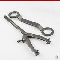 2 Pieces Adjustable Clutch Removal Tool Matte Double-Ended Hex Socket Wrench Wear-Resistant Variator Holding Tool High Force for Mechanics, Scooter Maintenance, Workshops