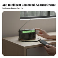 APP Wireless Control Full-Band Digital Radio SOS Alarm Full Band Digital Radio Built-in Flashlight Portable Audio Device Bluetooth Connectivity for Emergency Preppers, Outdoor Adventurers, Travelers, Travel, Home Use