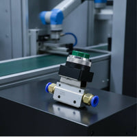 Pneumatic Valve with Push Button Compact Mechanical Pneumatic Valve Aluminum Alloy for Machinists, Machine Controls