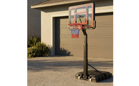 Mobile Basketball Hoop Telescoping Pole Portable Basketball Hoop Sports Gear Wheeled Transparent Backboard for Indoor