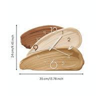 Noiseless Movement Creative Layered Desk Timepiece Retro Design Abstract Brush Stroke Timepiece 3D Effect for Living Room, Bedroom, Office