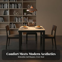 Minimalist aesthetic Square Table with Chairs Modern Design Square Pedestal Dining Set Space Saving Home Furniture Easy to Clean for Small Apartment Residents, Families, Homeowners, Kitchen