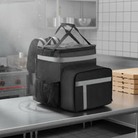 Expandable Food Delivery Backpack Long-Lasting Expandable Pizza Delivery Bag Insulated Pizza Bag Lightweight for Couriers