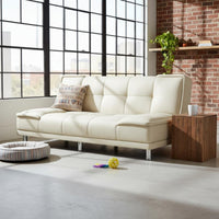 Folding Sleeper Sofa Scratch Resistant Modern Convertible Futon Waterproof Armless Futon Sofa for Small Areas, Bedroom