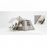 Inflatable Tent Single-Step Inflation Tent with Awning Quick Setup for Campers, Families, Camping, Picnics, Lakeside