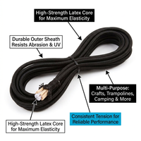 Latex Silk Elastic Cord 100m, White Bungee Cord for Tent Poles, Weather Resistant Drawstring Elastic, Round Elastic Cord DIY Projects