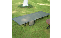 Foldable Aluminum Camping Cot Lightweight Folding Camp Bed Extra Wide Portable Outdoor Cot Easy Setup