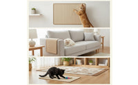 Sisal Scratching Mat Wall-Mounted Cat Scratching Pad Woven for Sofa