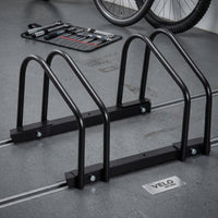 Floor Bike Rack Upright Bike Floor Stand Two-Wheeler Parking Stand Stable Two-Wheeler Parking Holder Secure for Cyclists, Garage