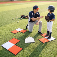 4 Pieces Base Set with Scoring Plate Padded Softball Base Set Baseball Bases Lightweight Throw down Bases Weather-Resistant
