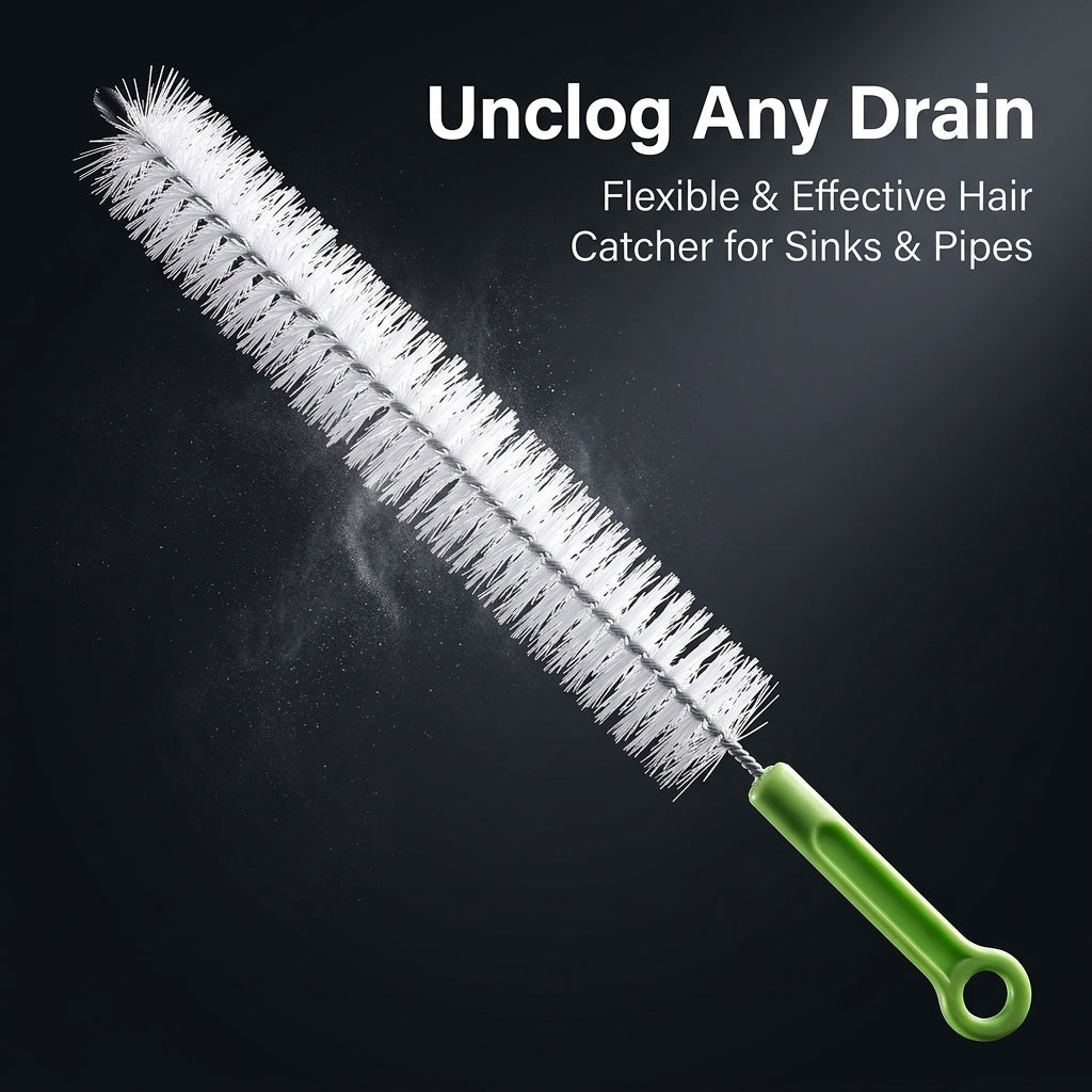 Flexible for Hair Clog Remover, Bendable Pipe Cleaning Brush Tool for Kitchen Sink and Drain, Clogged for Homeowners