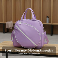 Badminton Racket Bag Large Capacity Badminton Shoulder Bag Retro Design Tennis Handbag for Men, Women, Gym