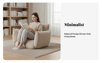 Minimalist Aesthetic Adjustable Floor Lounger Low-Profile Design Adjustable Padded Recliner Soft Padding Lounge Sofa Sturdy Frame for Small Space Dwellers, Readers, Students, Reading Nook, Living Room, Bedroom, Apartment