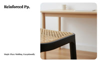 Minimalist Design Woven Backrest Chair Easy to Clean Seating Furniture Anti-Slip Foot Pads Floor Protection for Interior Designers, Restaurant Owners, Dormitory, Study Room, Home Office, Kitchen