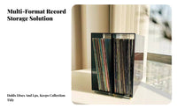 Acrylic Vinyl Stand High Clarity LP Display Holder Holds 25 Records