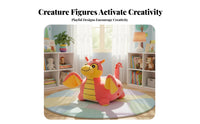 Soft and Comfortable creatureShaped Floor Sofa With rear Support Plush Chair Armchair design Toddler Seat for children, Toddlers, Preschoolers, literature Corner, Kindergarten, Library, Bedroom
