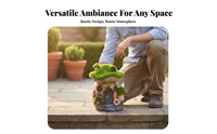 Solar Mushroom House Weather-Resistant Mushroom House Statue Waterproof Resin Garden Luminary for Patio, Balcony