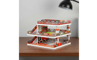 1:64 Parking Garage Diorama Detailed Ramp Parking Lot Scene PVC Material Toy Model Display for Collection