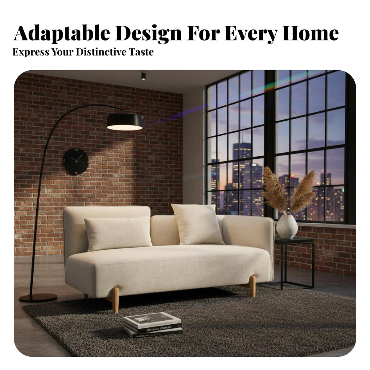 Nordic Design Three-Seater Fabric Sofa sturdy Wood Frame Living Room Furniture space-saving Size 3-Person Couch Sturdy Construction for Apartment Dwellers, Small Families, Office Workers, Lounge Area