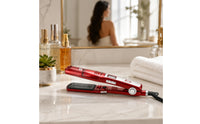 Steam Hair Straightener Five Heat Settings Steam Flat Iron PTC Heating Hair Straightener with Water Reservoir for Home