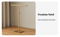 Crossbar Display Stand Stainless Steel Metal Display Stand Display Stand Stable Base Metal Purse Holder for Boutique Owners, Market Vendors