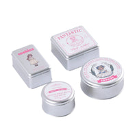 4 Pieces Miniature Cookie Tin Molded Miniature Tin with Lid Compact Dollhouse Storage Box for Collectors
