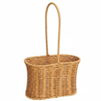 Wicker Basket with Handle Multi-Purpose Rattan Type Basket Washable Home Decor for Wedding