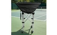 Folding Tennis Ball Cart Lightweight Tennis Ball Cart Aluminum Frame Mobile Pickleball Basket for Kindergarten Teachers