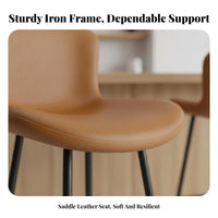 With Backrest Upholstered High-Back Stool Sturdy Frame Bar Chair Ergonomic Design Home Furniture Wear-Resistant for Adults, Homeowners, Cafe Owners, Restaurant, Kitchen, Counter, Dining Room