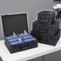 Aluminum Card Storage Box High Capacity Graded Card Carrying Case Hard Shell Slab Case Sturdy Duty Lockable for Travel
