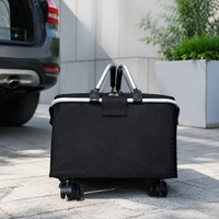 Foldable Portable Car Outdoor Cooler Bag Thickened Large Capacity Insulated Box with Universal Wheels