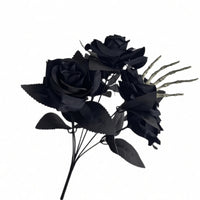 Halloween Gothic Flower Spray Lightweight Skeletal Hand Flower Arrangement Decor for Photo Props