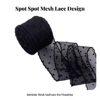 Multi-Purpose Polka Dot Mesh Ribbon Adds Texture DIY Making Ribbon for Seamstresses, Gift Wrapping, Sewing Projects, Flower Arrangements