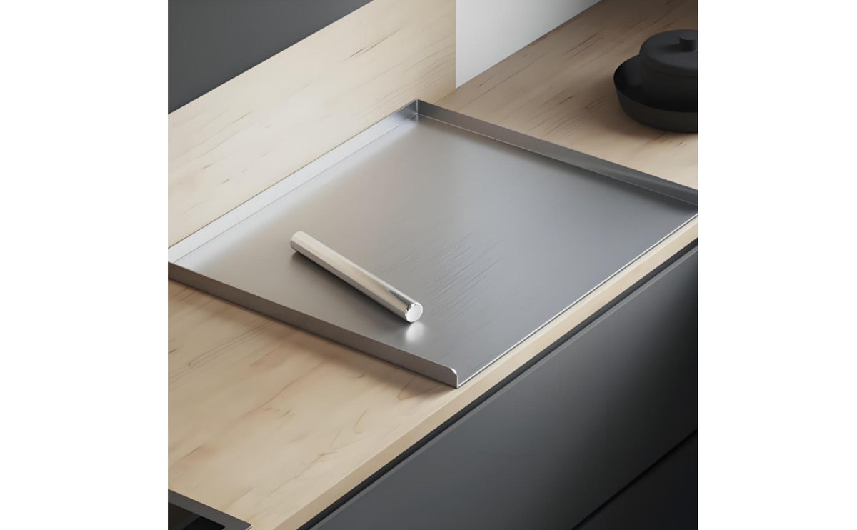 Raised Edges Stainless Steel Chopping Board Rigid Stainless Steel Cutting Board Silver Finish Food Prep Aid Hygienic
