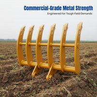 Excavator Rake Attachment, Multi-Tooth, Soil Loosening, Land Clearing