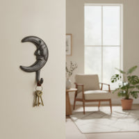 Vintage Cast Iron Hook Heavy Duty Rustic Wall Hook Easy to Install Coat Hooks with Hardware Long-Lasting for Mudroom
