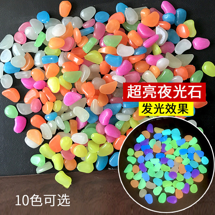 Luminous Glow-in-the-Dark Pebbles for Fish Tanks, Landscaping, and Pathways - 1kg Bags