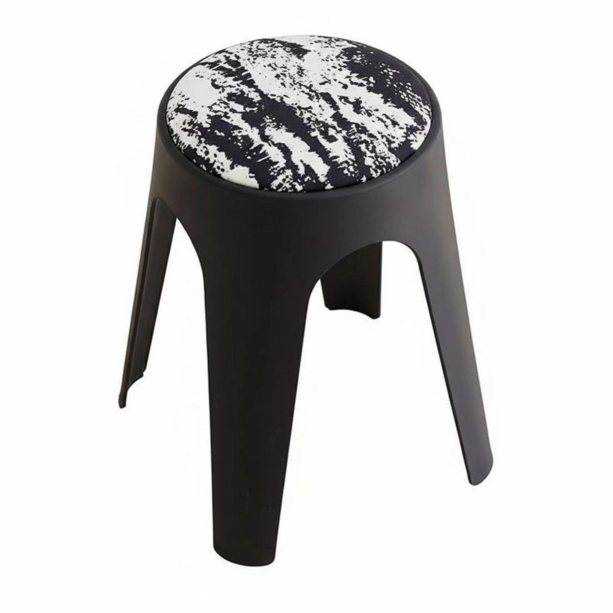 Modern Minimalist Design M-Shaped Leg Stool Stackable Design Household Furniture Thickened & Sturdy Low Seat Waterproof Surface for Adults, Homeowners, Students, Dining Room, Bedroom, Entryway